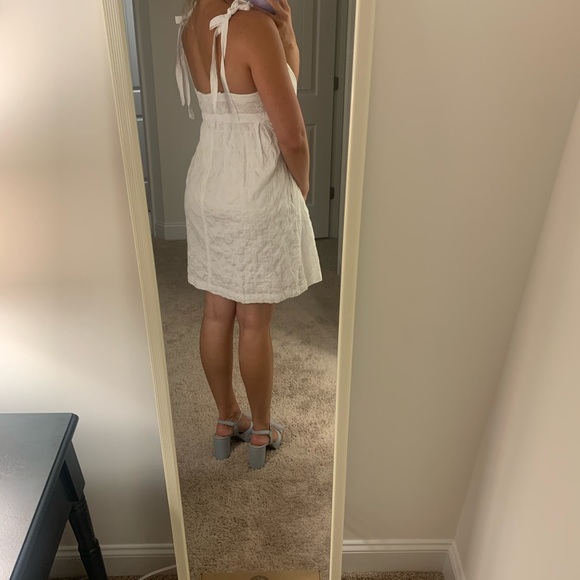 Old Navy tie strap white babydoll dress NWT - Picture 3 of 3